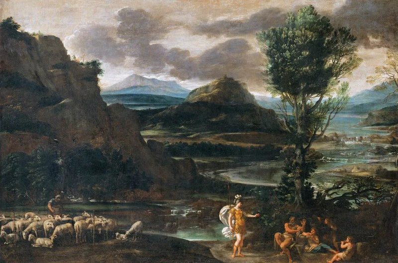 Herminie u pasterzy - Domenichino