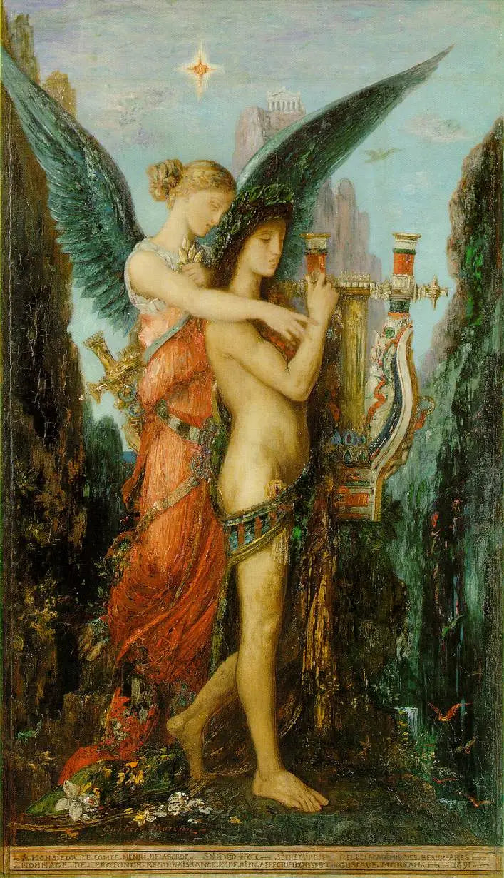 Hesiod i Muza - Gustave Moreau