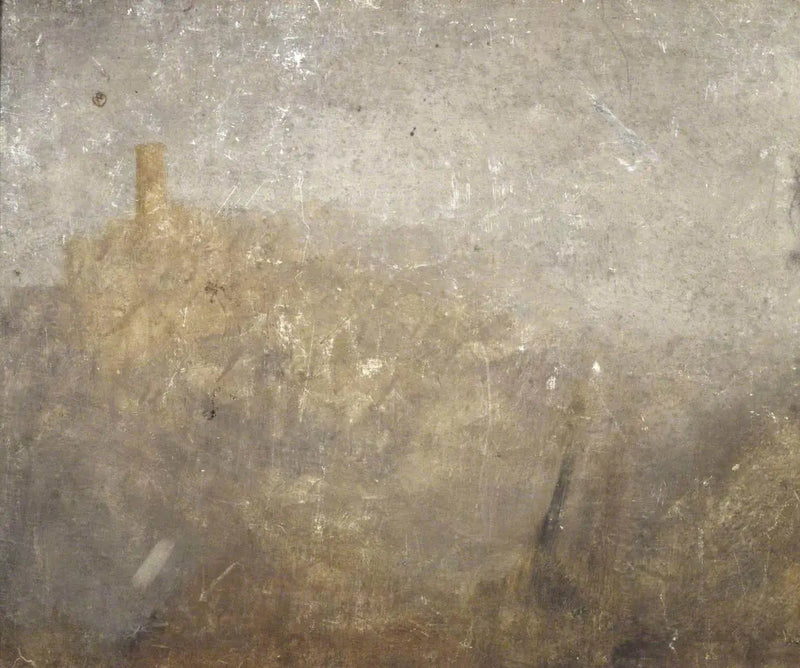 Wzgórzasty krajobraz z wieżą - J. M. W. Turner
