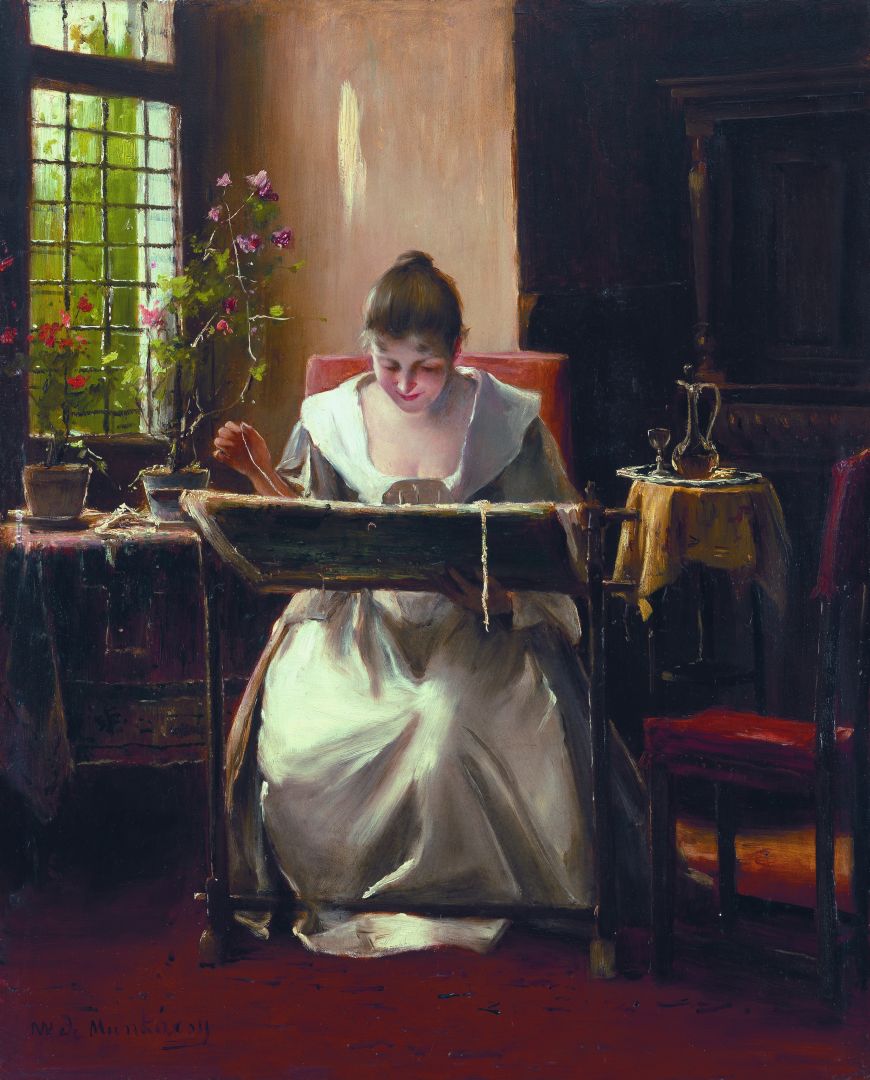 Hímző leány - Mihály Munkácsy