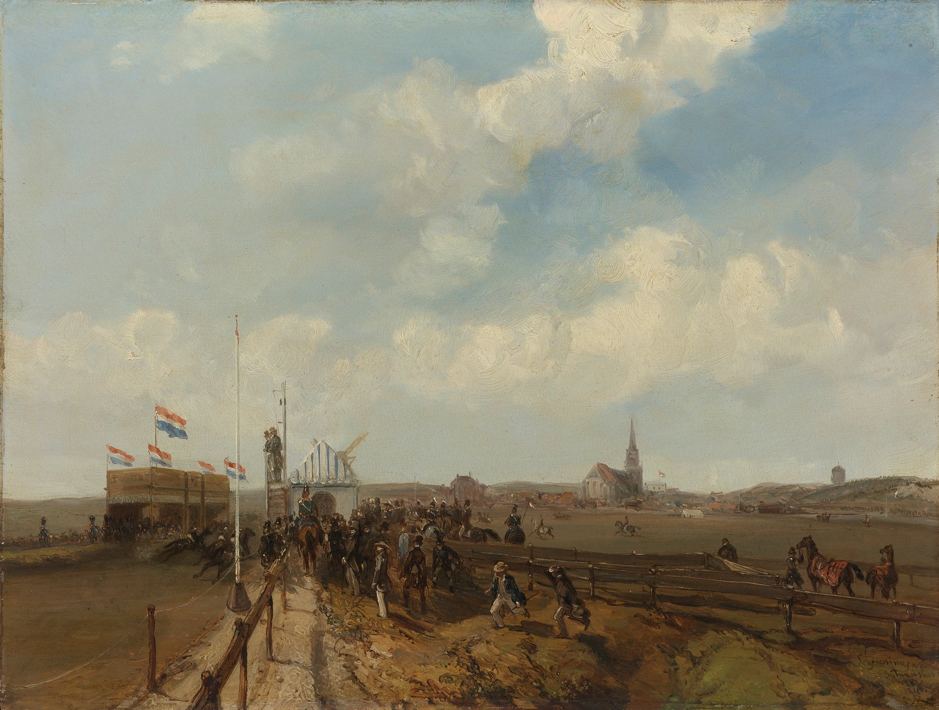 L'hippodrome de Scheveningen, inauguré le 3 août 1846 - Charles Rochussen