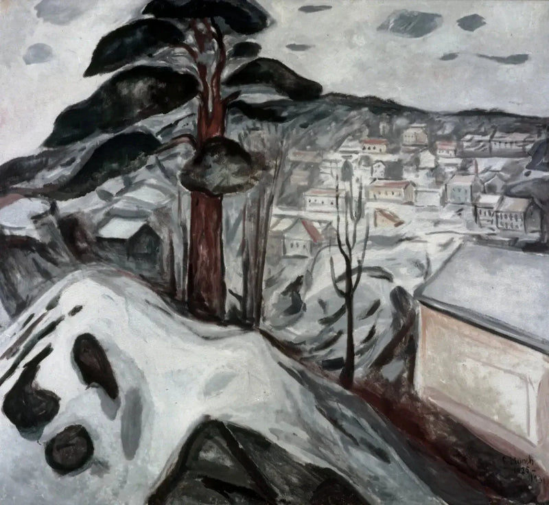 Zima w Kragerø - Edvard Munch