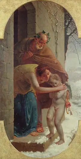 Zima (Zamarznięty Kupidyn) - Jean-François Millet
