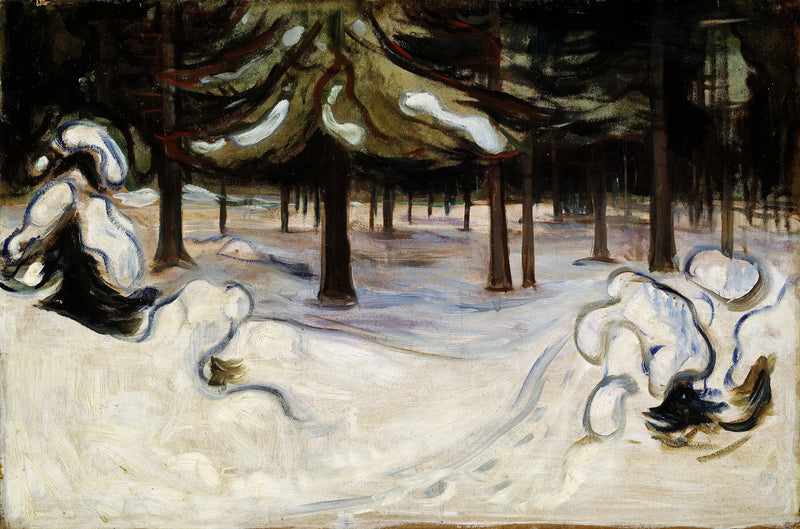 Zima w lesie, Nordstrand - Edvard Munch