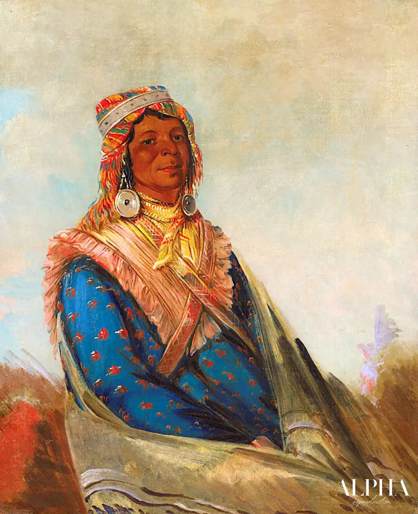 Hól-te-mál-te-téz-te-néek-ee, Sam Perryman (Creek Chief) - George Catlin - Reproductions de tableaux et peintures haut de gamme