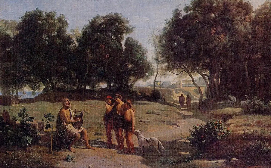 Homery i pasterze - Jean-Baptiste Camille Corot