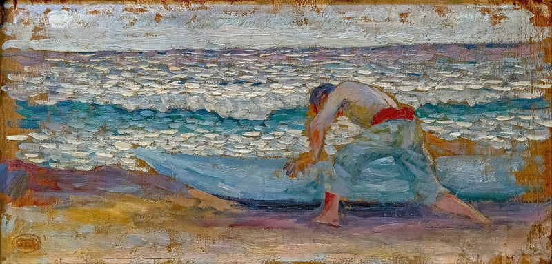 Mężczyzna na łódce - Henri-Edmond Cross