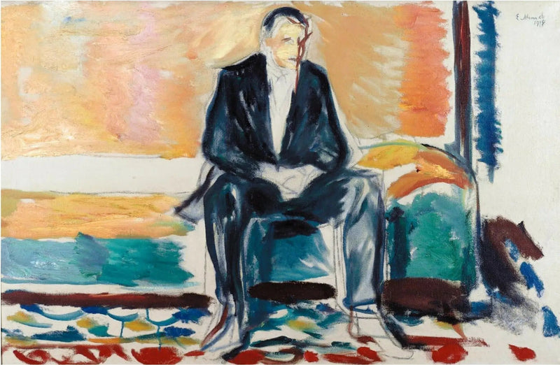 Siedzący mężczyzna - Edvard Munch