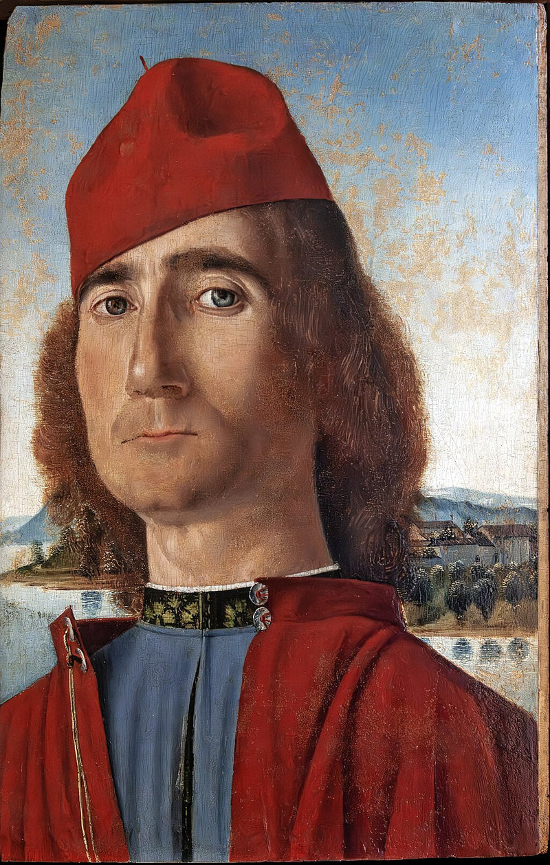 Mężczyzna w czerwonym beretcie - Vittore Carpaccio