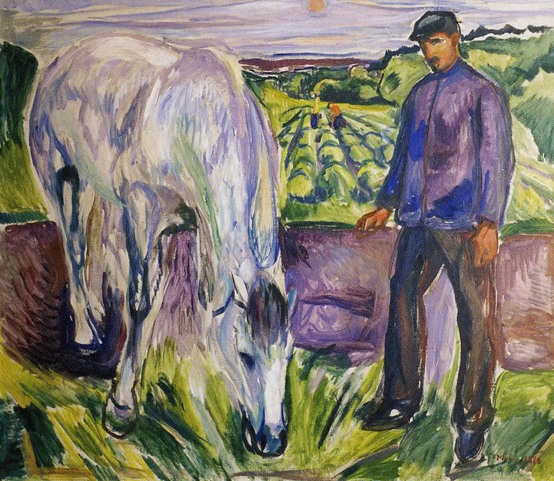 Mężczyzna na koniu - Edvard Munch