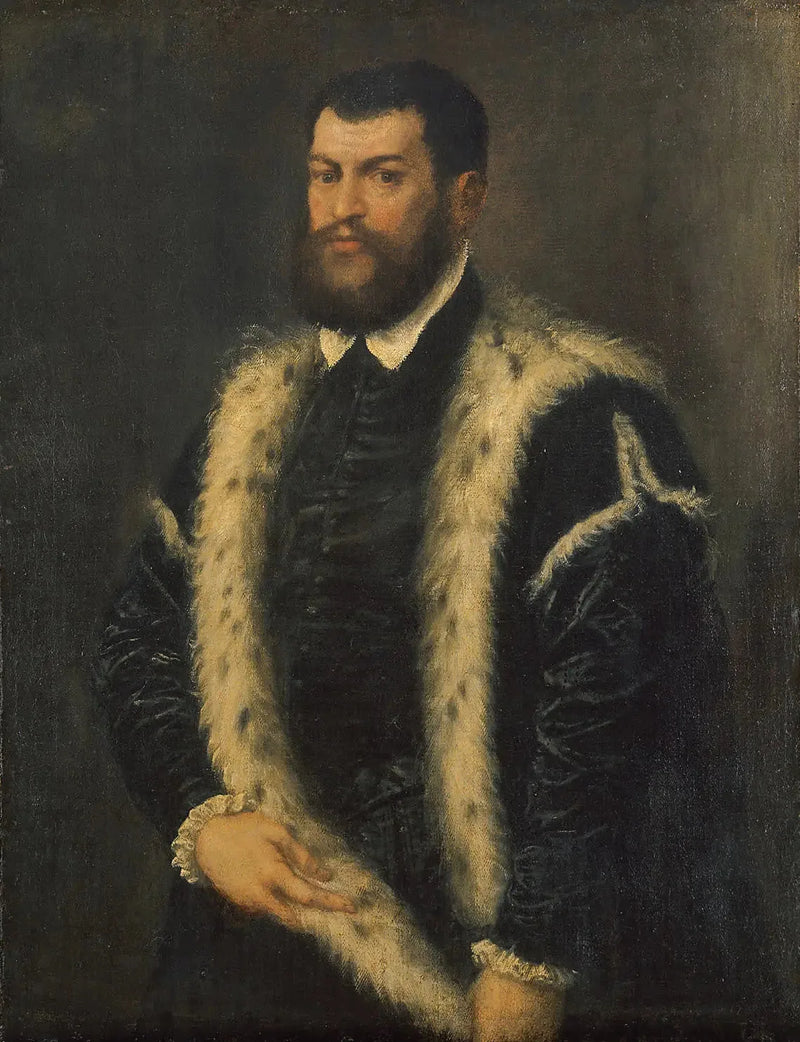 Mężczyzna w futrze z norek - Titian