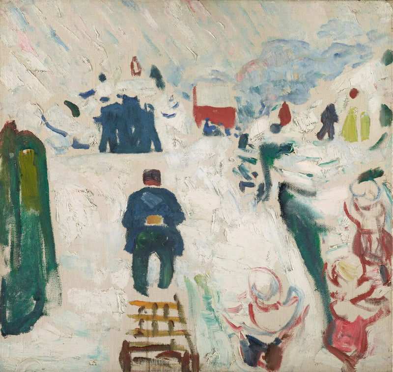 Mężczyzna na saniach - Edvard Munch