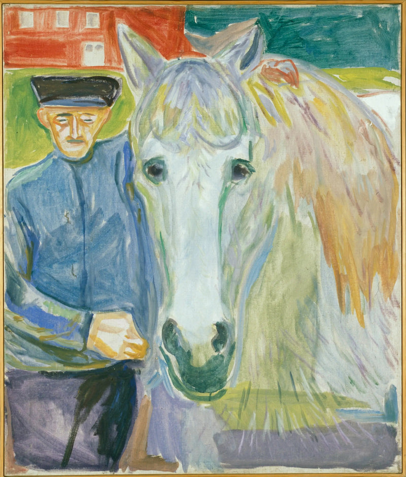 Mężczyzna z koniem - Edvard Munch