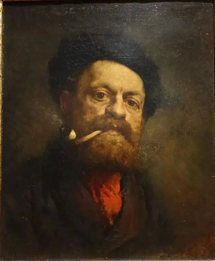 Mężczyzna z fajką - Gustave Courbet