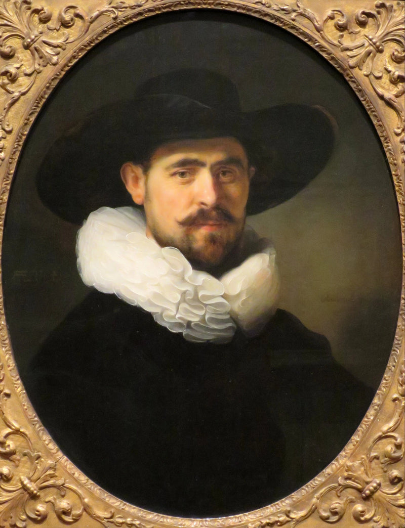 Portret mężczyzny z brodą w szerokim kapeluszu, prawdopodobnie Pieter Seijen (1592-1652) - Rembrandt