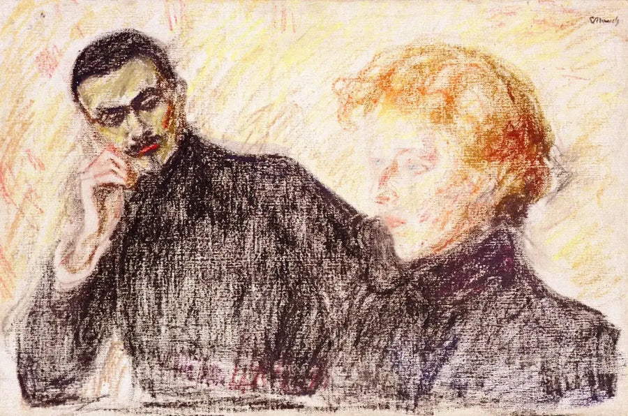 Brązowy mężczyzna i ruda kobieta - Edvard Munch