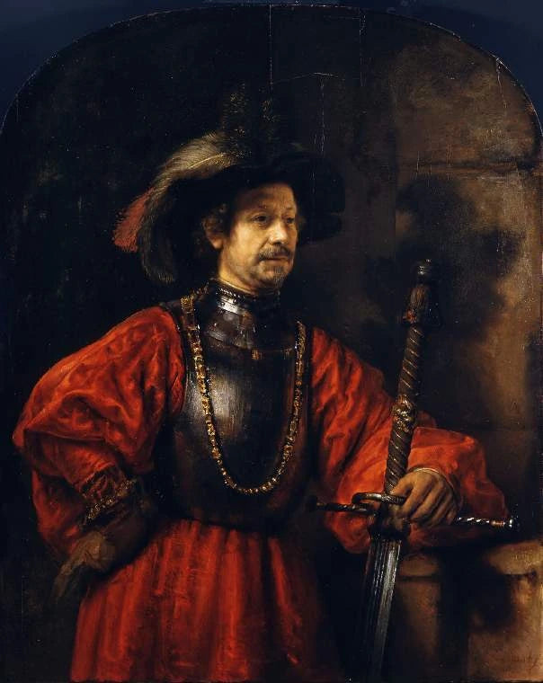 Portret mężczyzny w mundurze wojskowym - Rembrandt