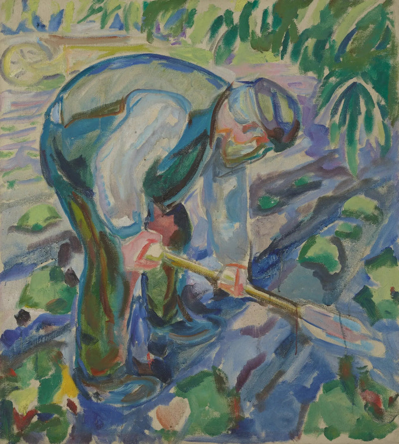 Mężczyzna kopiący - Edvard Munch