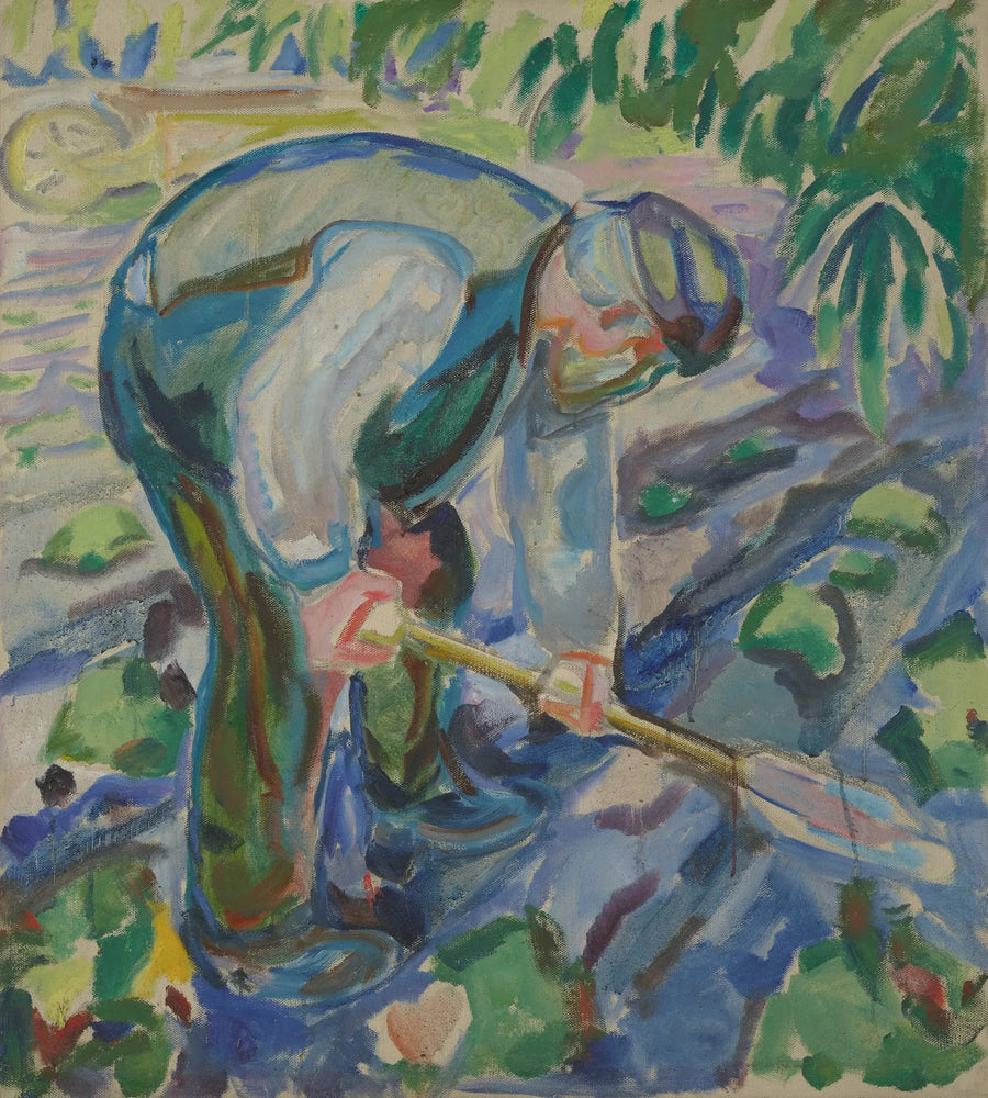 Mężczyzna kopiący - Edvard Munch