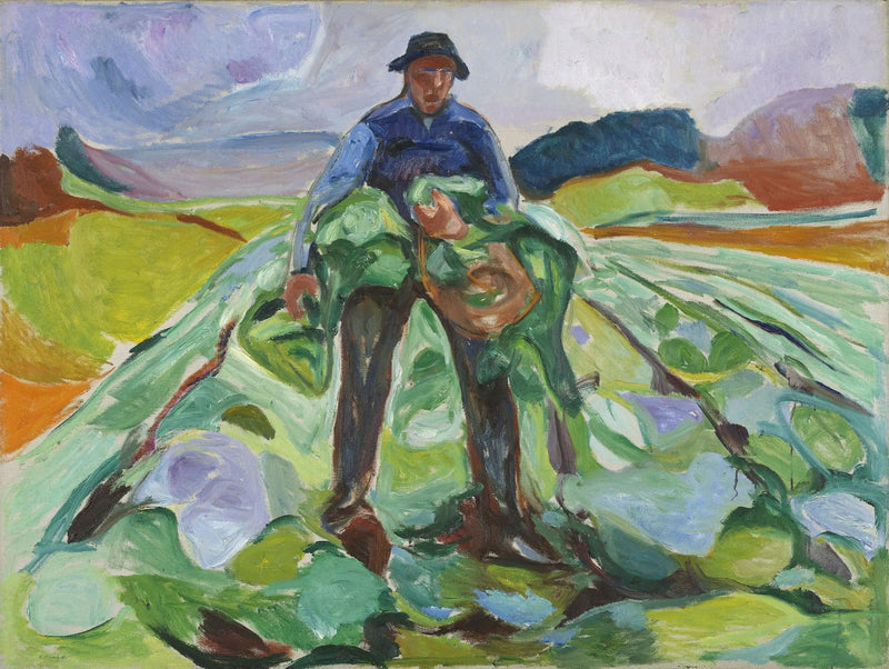 Mężczyzna na polu kapusty - Edvard Munch