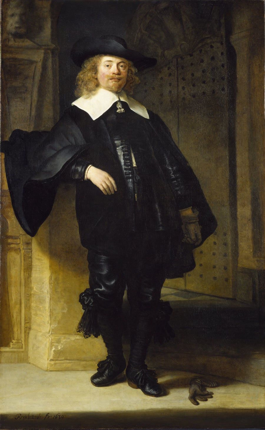 Portret stojącego mężczyzny, być może Andriesa de Graeffa - Rembrandt