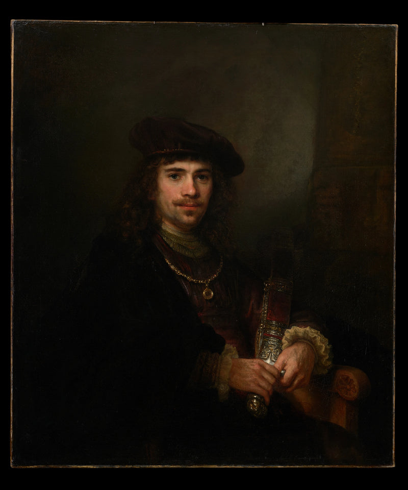 Mężczyzna z mieczem i beretem - Rembrandt
