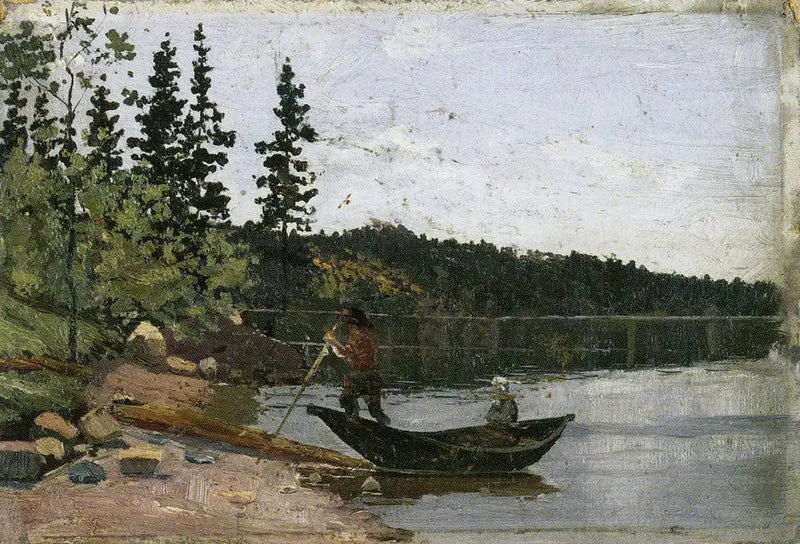 Mężczyzna i kobieta w łodzi - Edvard Munch