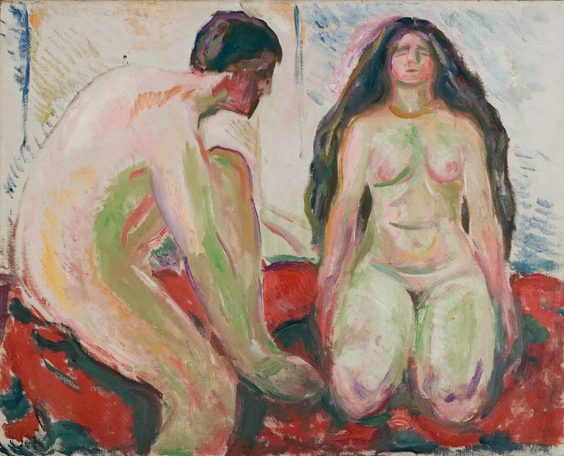 Mężczyzna i kobieta nago - Edvard Munch