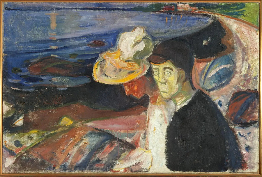 Mężczyzna i kobieta na plaży - Edvard Munch