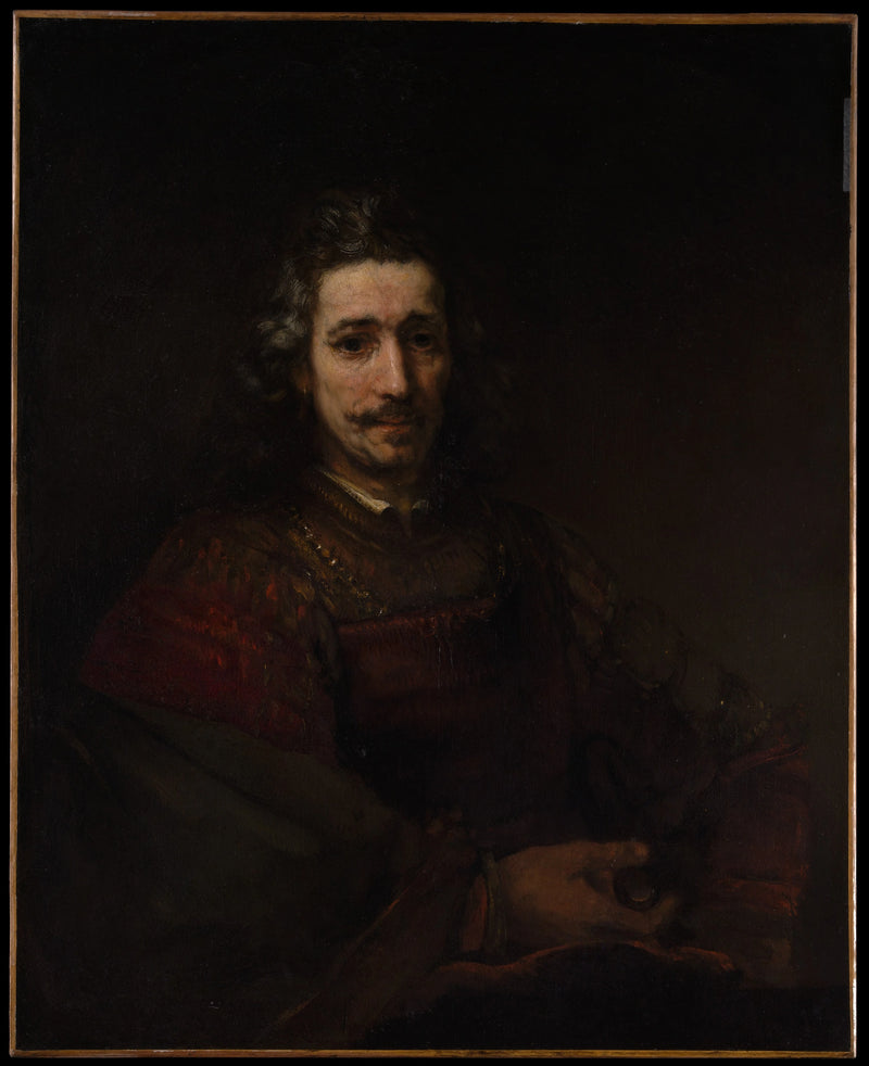 Człowiek z lupą - Rembrandt