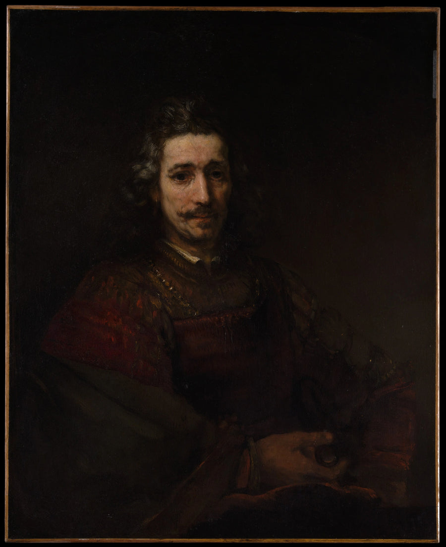 Człowiek z lupą - Rembrandt