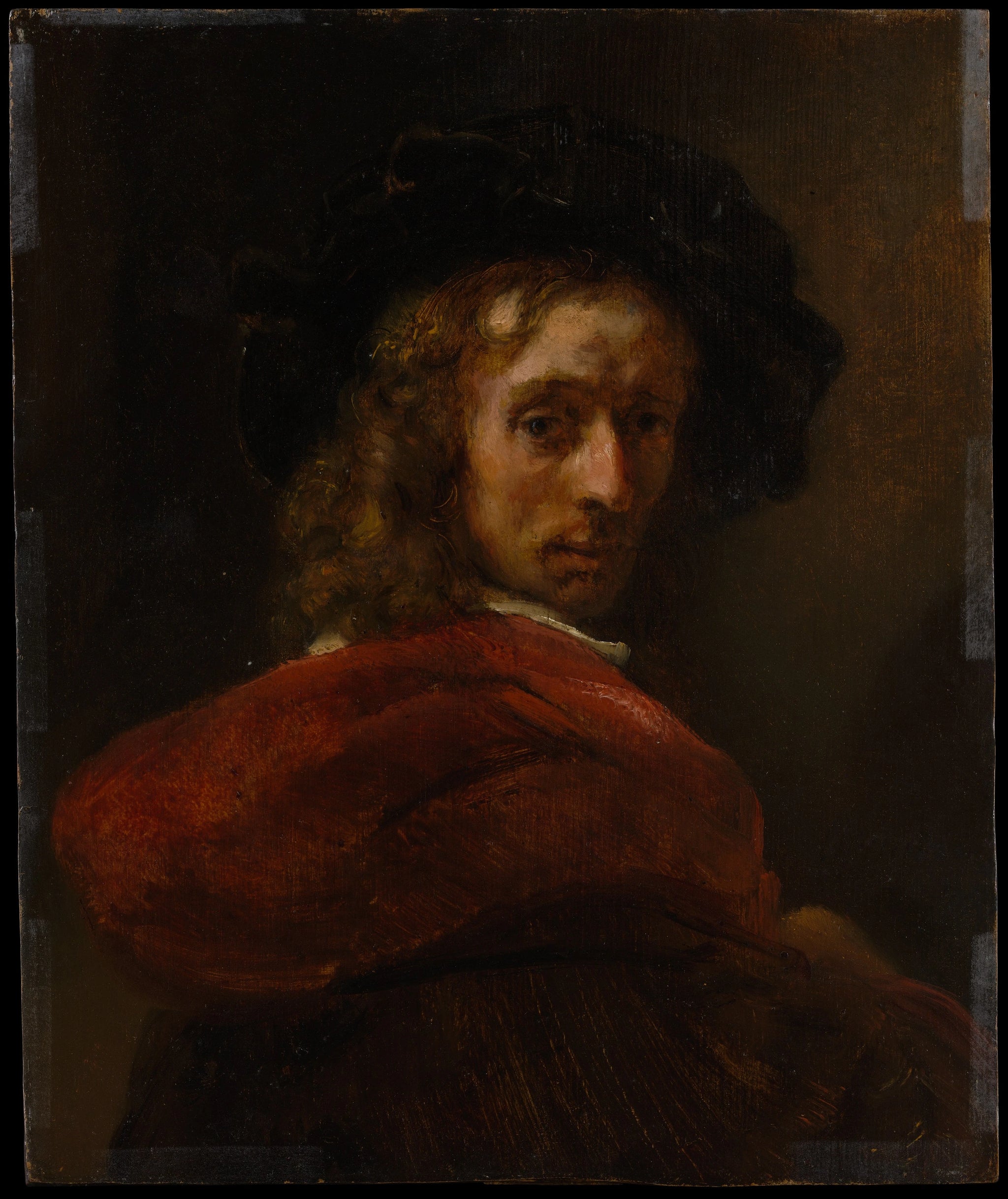Homme au manteau rouge — dans le style de Rembrandt, années 1650 ou début des années 1660, Metropolitan Museum of Art