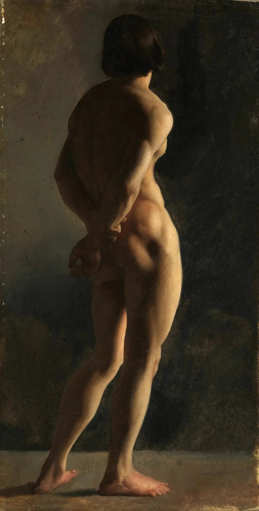Nagie mężczyzna, widok od tyłu - Hippolyte Flandrin