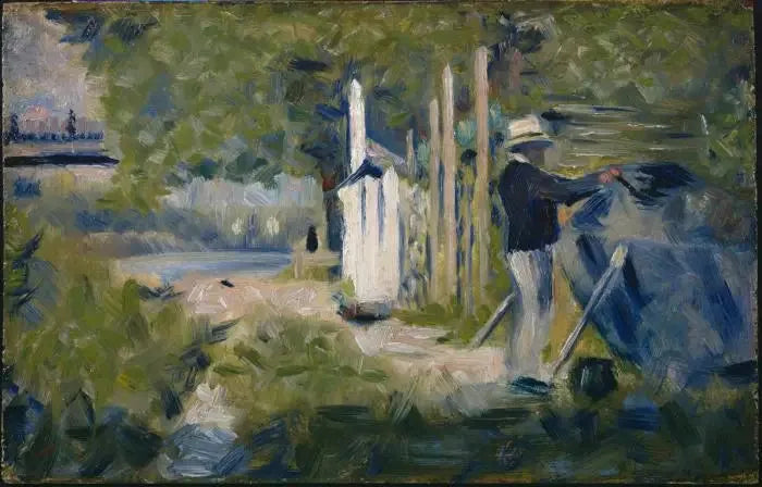 Mężczyzna malujący łódź - Georges Seurat