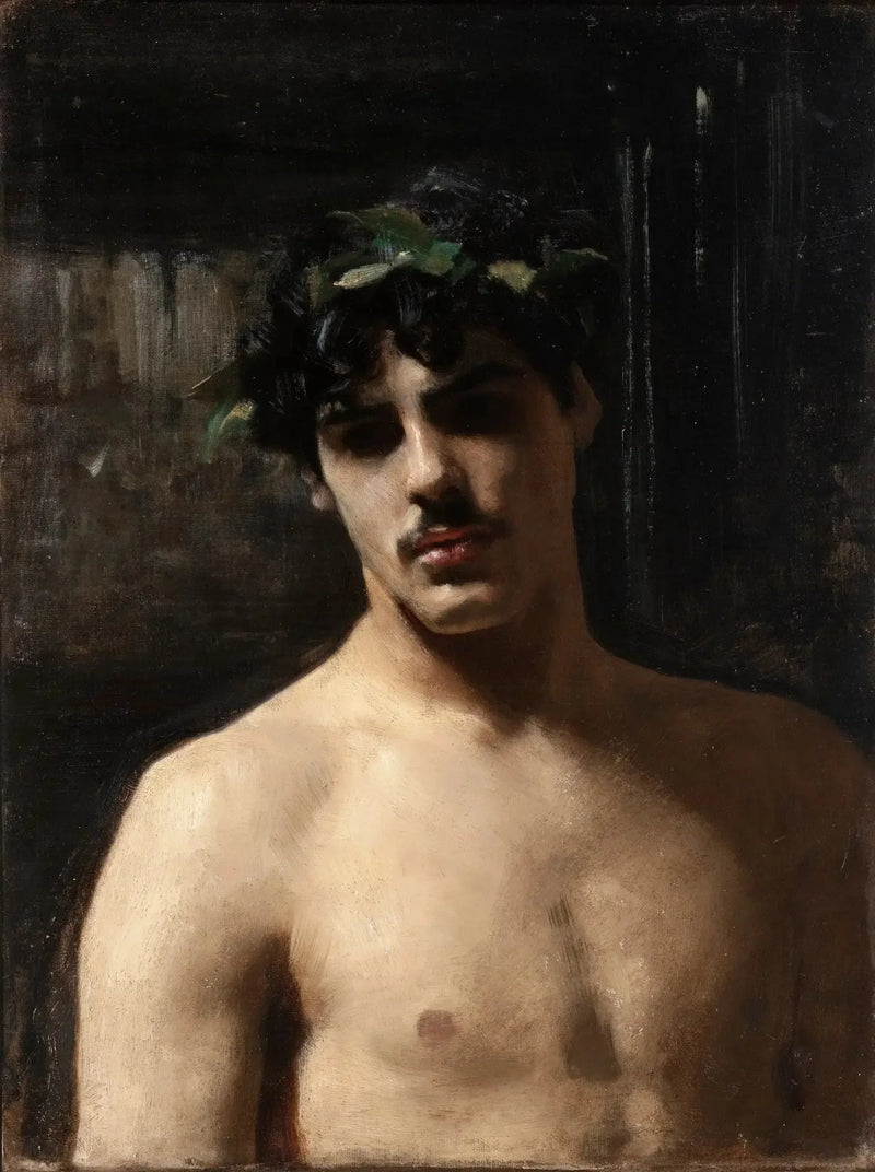 Mężczyzna w laurowym wieńcu - John Singer Sargent