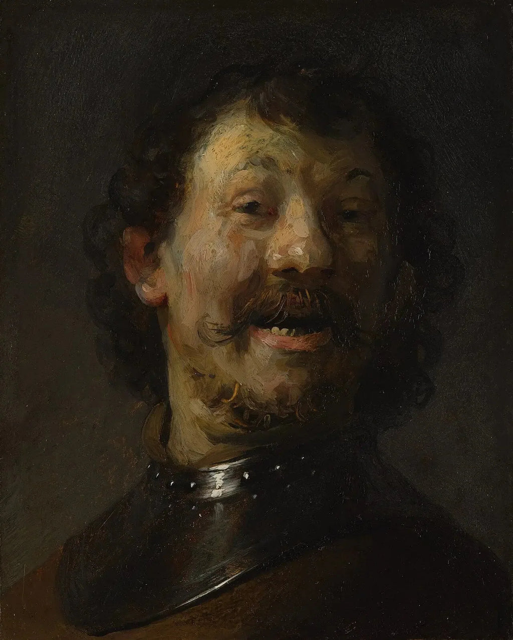 Homme riant - Rembrandt image 1 reproduction artisanale de tableau