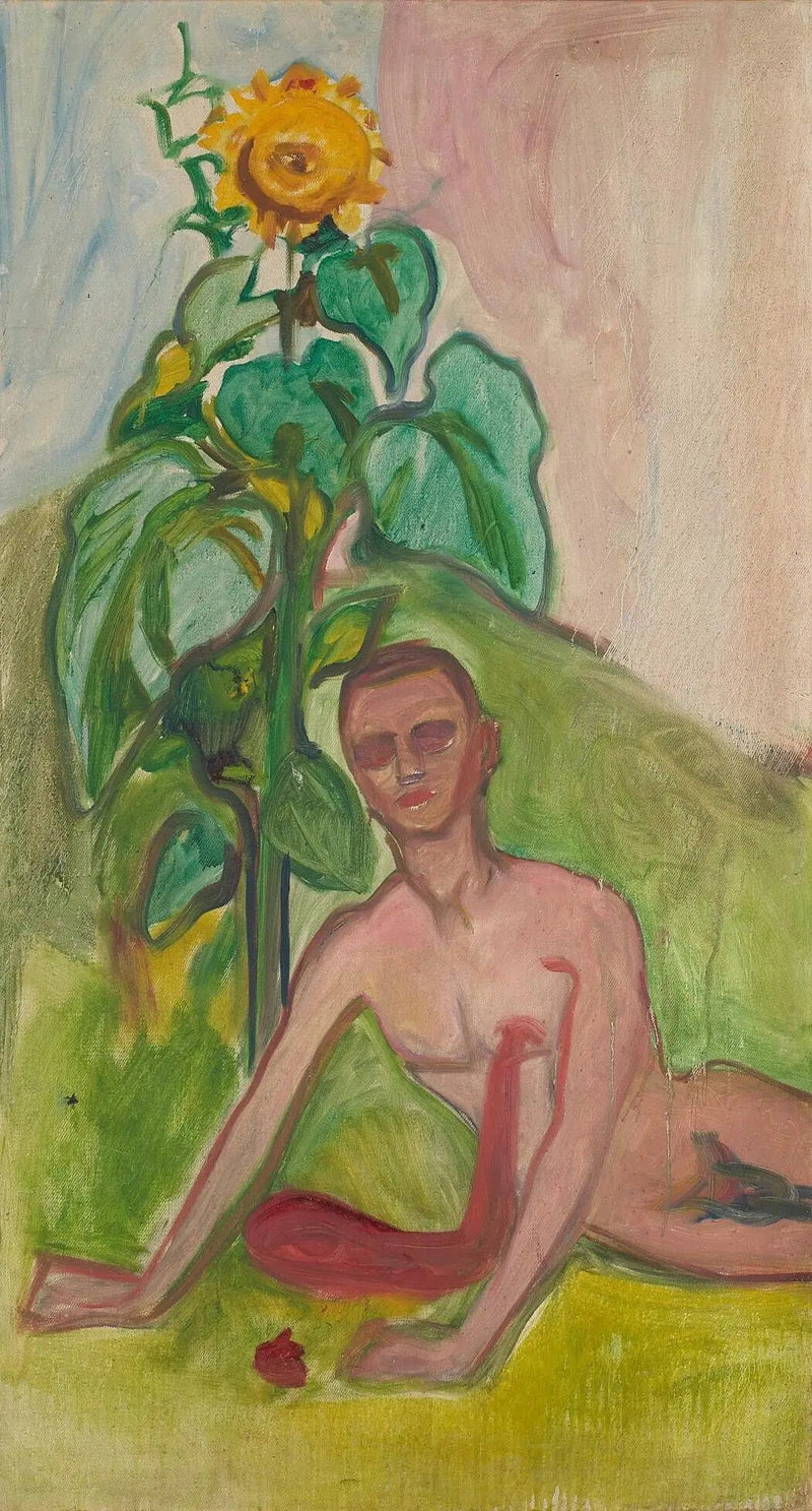 Krwawiący mężczyzna i Słonecznik - Edvard Munch