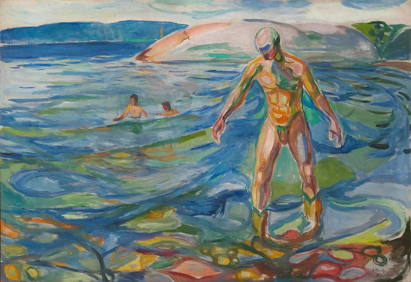 Mężczyzna kąpiący się - Edvard Munch