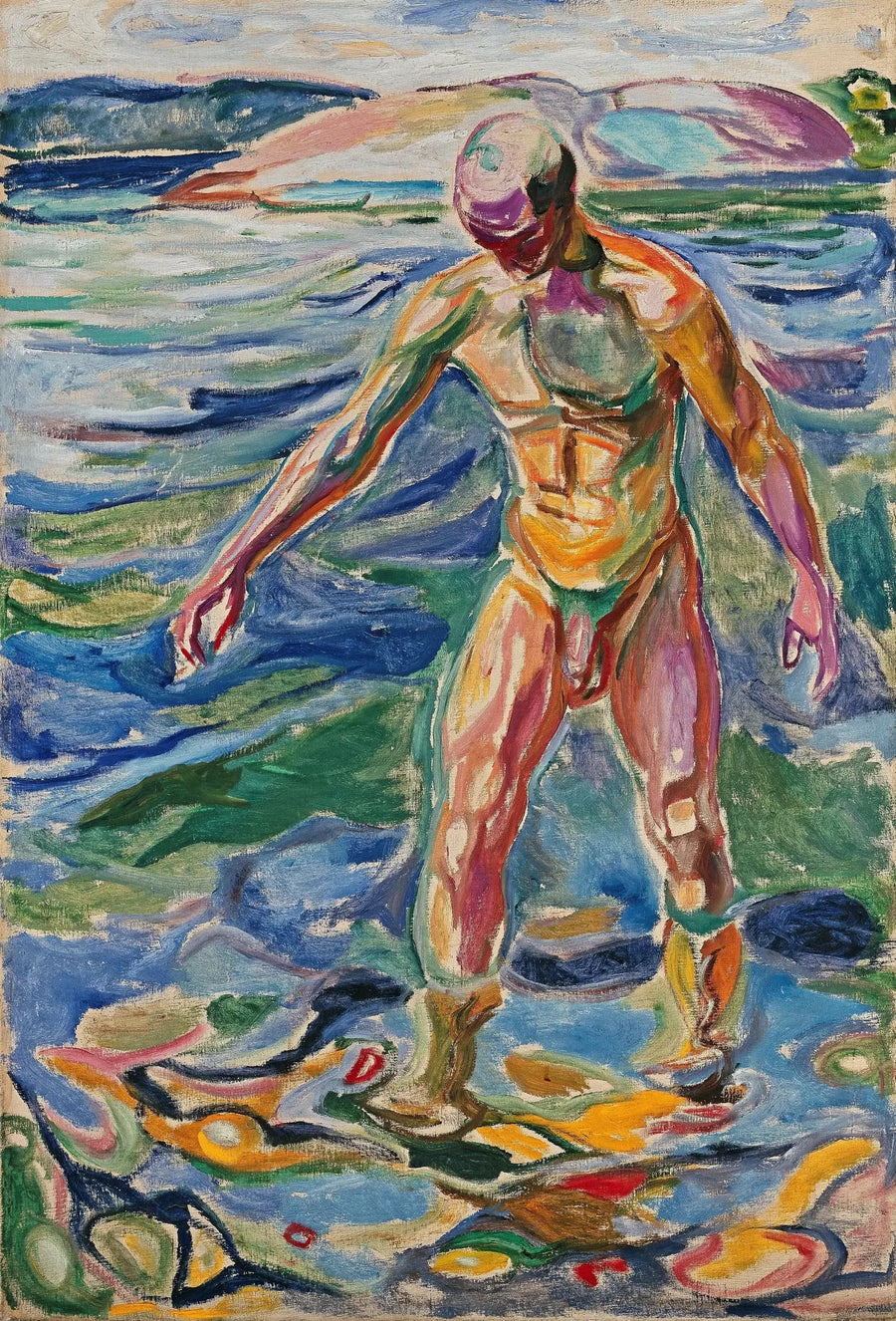 Mężczyzna kąpiący się - Edvard Munch
