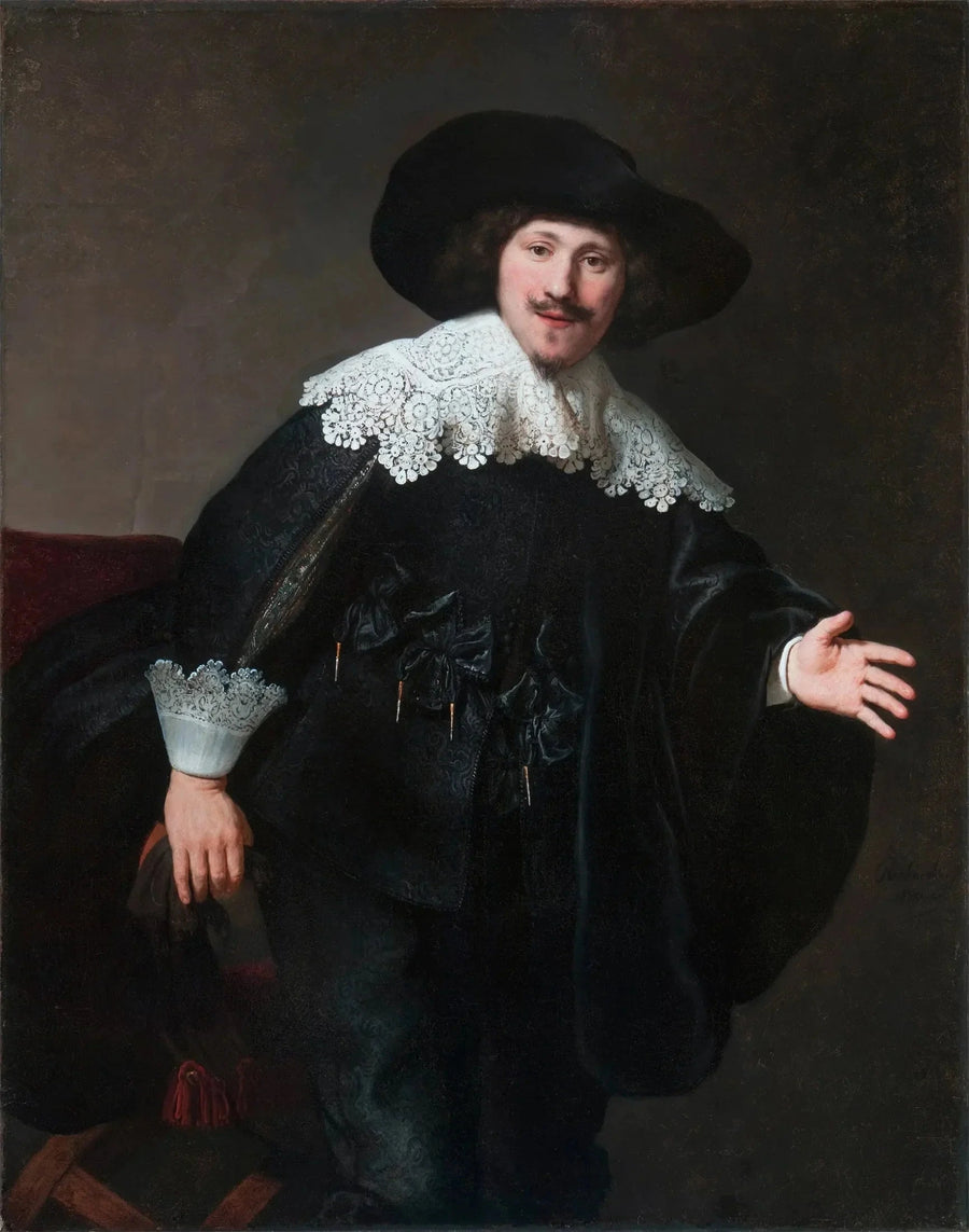 Portret mężczyzny wstającego z siedzenia - Rembrandt