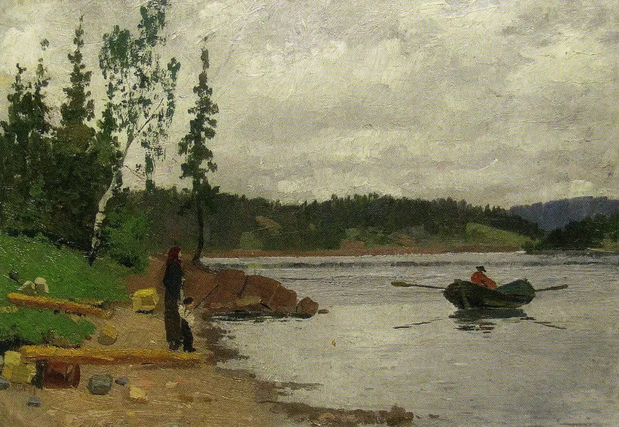 Mężczyzna spacerujący w kierunku wybrzeża - Edvard Munch