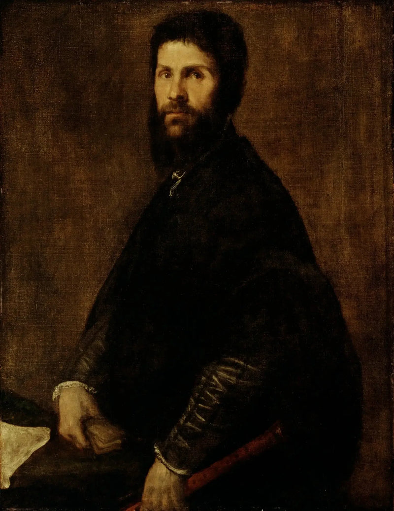 Mężczyzna trzymający flet - Titian