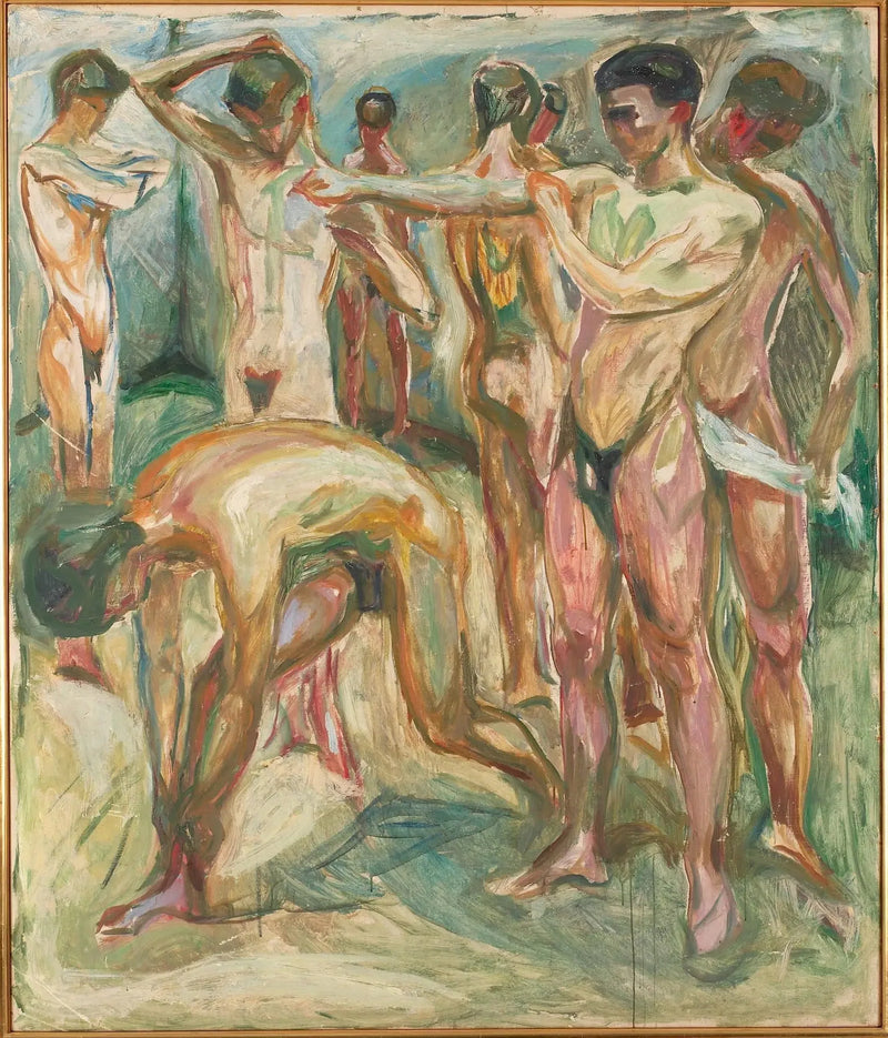 Mężczyźni nago w łaźniach - Edvard Munch