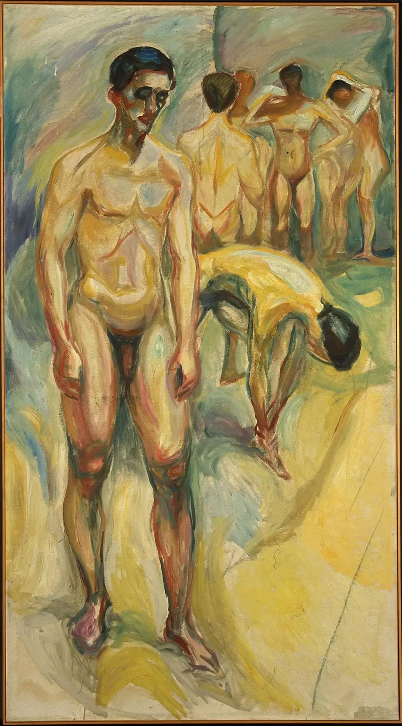 Mężczyźni nago w łaźniach - Edvard Munch