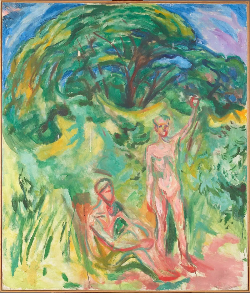 Nagie mężczyźni w lesie - Edvard Munch