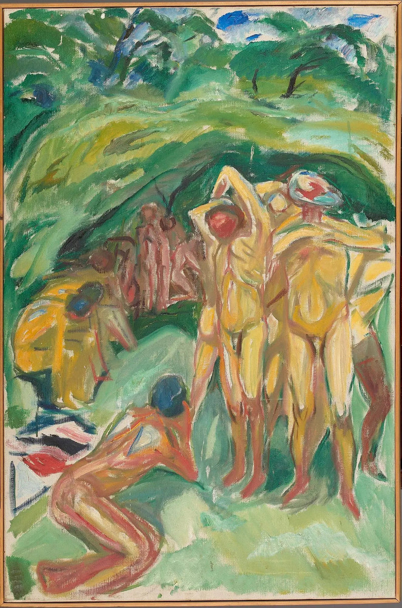 Nagie mężczyźni w lesie - Edvard Munch