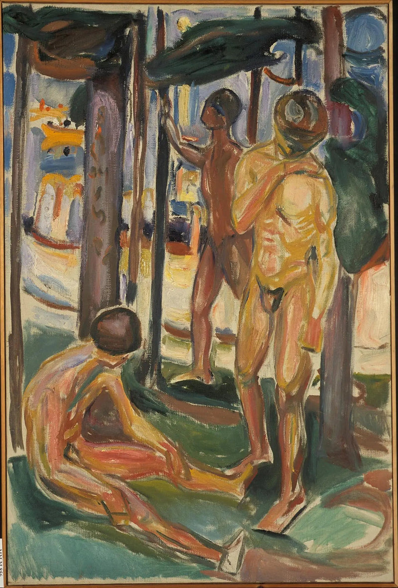 Nagie mężczyźni w krajobrazie - Edvard Munch