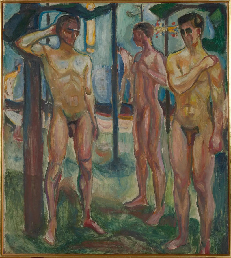 Nagie mężczyźni w krajobrazie - Edvard Munch
