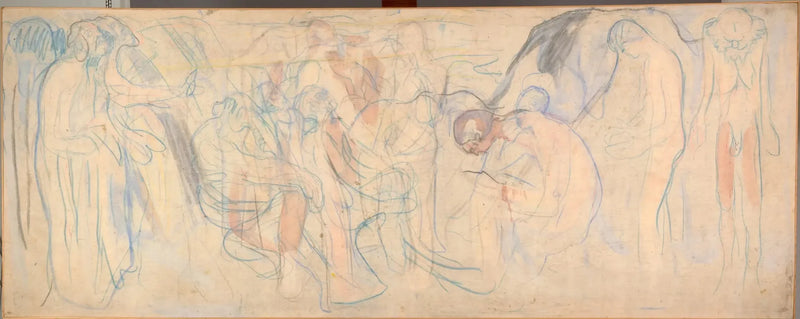 Nagie mężczyźni w krajobrazie - Edvard Munch