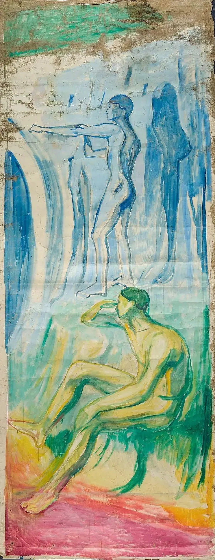 Mężczyźni zwróceni ku słońcu - Edvard Munch